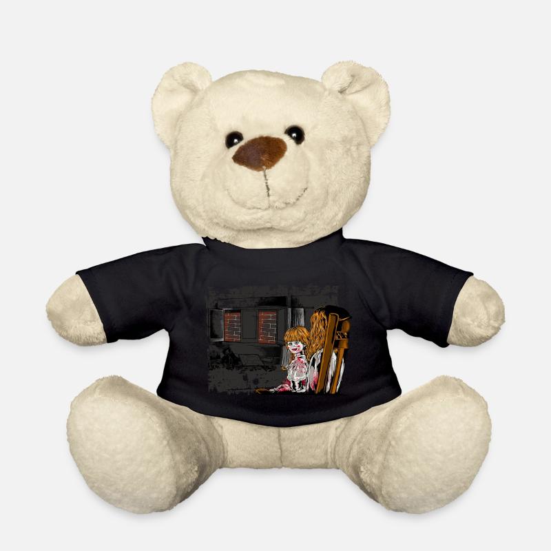 Creepy Doll Horror Scene Dark - Teddy Bear - black
