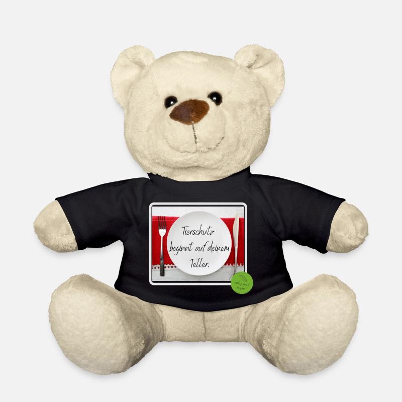 Tierschutz beginnt auf deinem Teller - Teddy - Schwarz