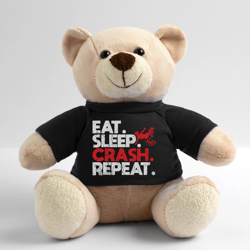 Eat Sleep Crash Repeat Vélo Chute Cyclisme Nounours