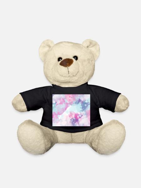 Aquarell Druck - Teddy - Schwarz