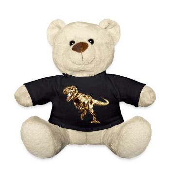 Prehistoric Dinosaur Print - Teddy Bear - black - Front