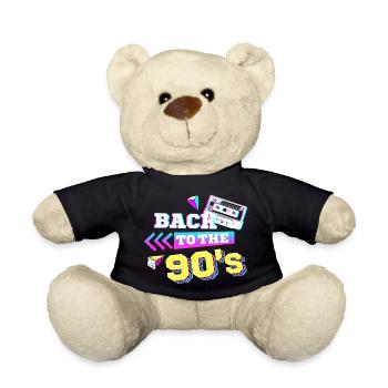 Back to the 90s 90er Jahre Retro - Teddy Bear - black - Front