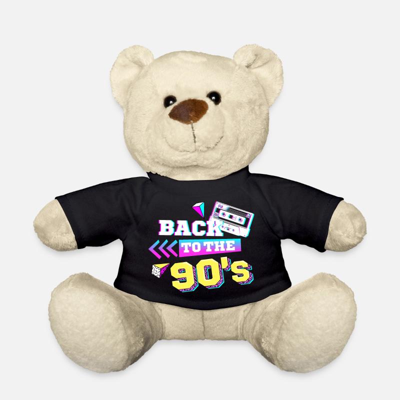 Back to the 90s 90er Jahre Retro - Teddy - Schwarz