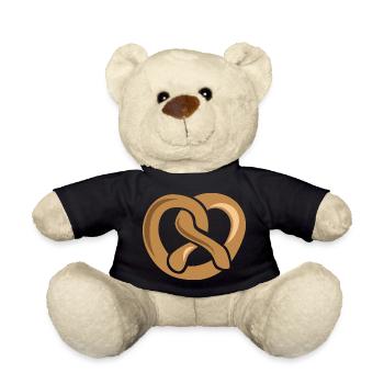 Bretzel Baker Nourriture Boulangerie Illustration Graphique - Nounours - noir - Devant