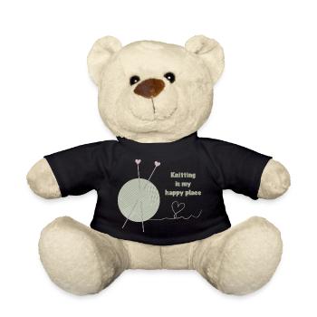Stricken ist mein glücklicher Ort - Teddy - Schwarz - Vorne