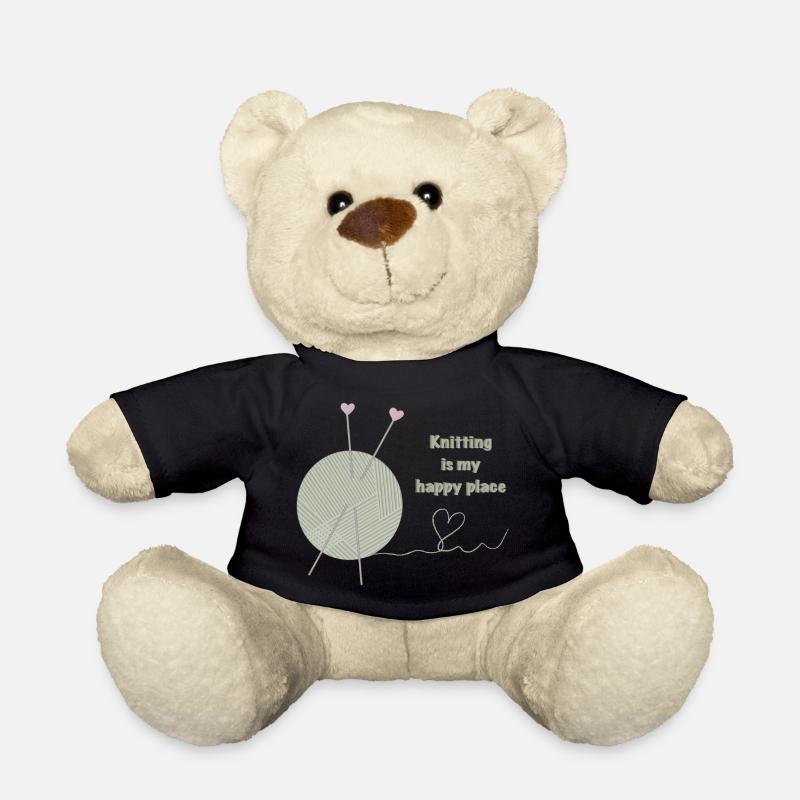 Stricken ist mein glücklicher Ort - Teddy - Schwarz