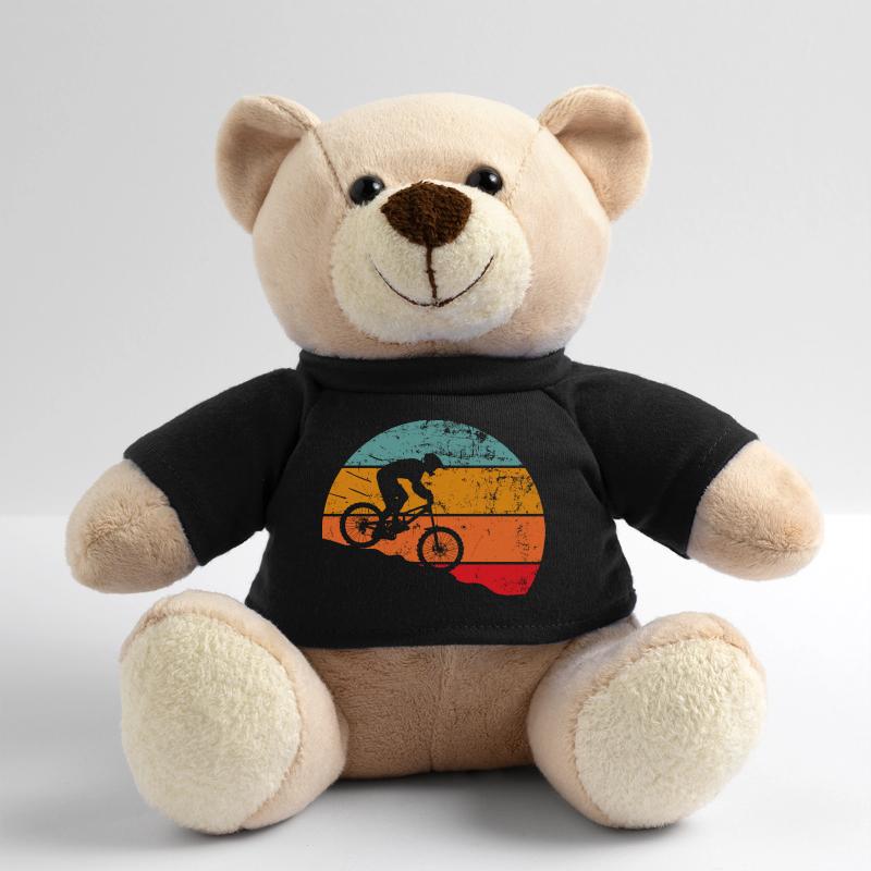Mountain Biker Downhill Retro Teddy Bear