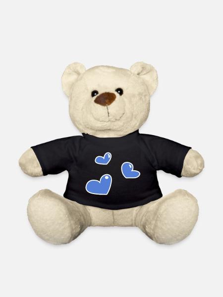 blaue herzen - Teddy - Schwarz