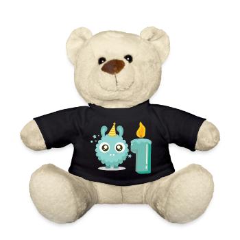Der erste Geburtstag - Teddy - Schwarz - Vorne