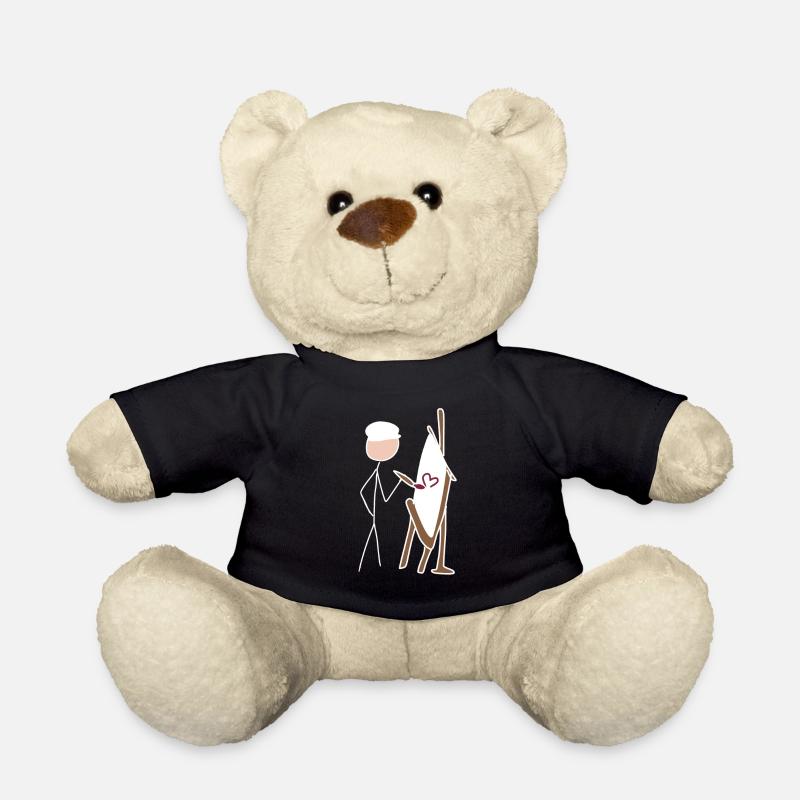 künstler malen - Teddy - Schwarz