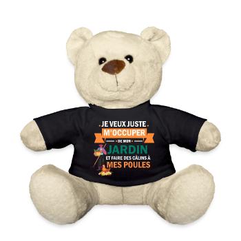 Jardin Poules Jardinier Humour jardinier poules - Nounours - noir - Devant