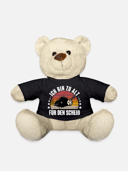 Faultier Ich Bin zu Alt Für Den Scheiß - Teddy - Schwarz