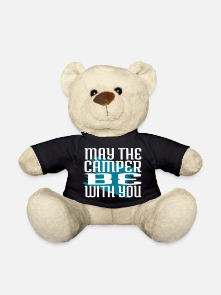 camping gift happy camping camp humor rafting - Teddy - Schwarz