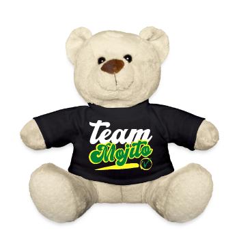 team mojito personalisierte Humor Geschenkidee - Teddy - Schwarz - Vorne