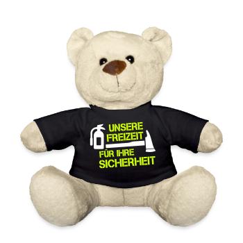 FEUERWEHR unsere Freizeit für dein Sicherheit FW33 - Teddy - Schwarz - Vorne