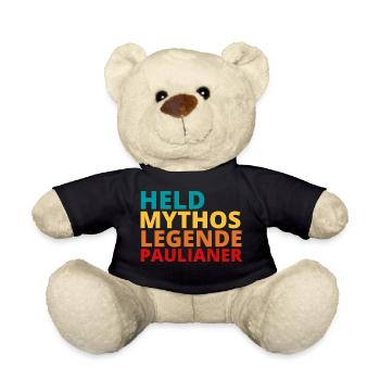 St Pauli. St pauli fan. Paulianer Hamburger fan - Teddy Bear - black - Front