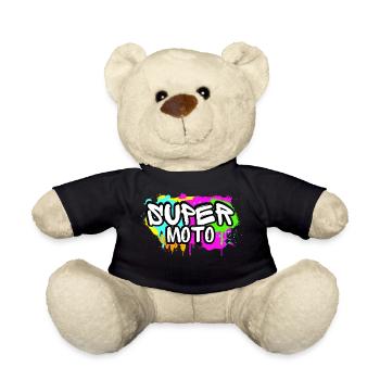 Supermoto / Supermotard / Supermoto Wheelie Biker - Nounours - noir - Devant