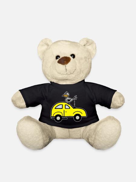 Caca d’oiseau sur la voiture - Humour Satire - Nounours - noir