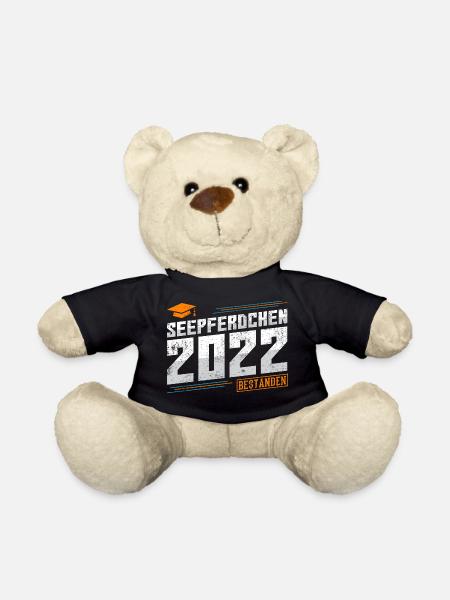 Seepferdchen 2022 bestanden Prüfung Abzeichen - Teddy - Schwarz