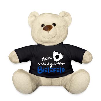 Mein Herz schlägt für Bielefeld - Teddy - Schwarz - Vorne