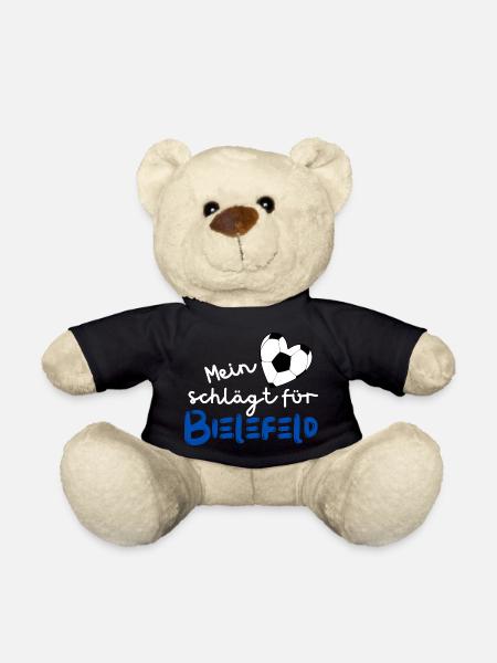 Mein Herz schlägt für Bielefeld - Teddy - Schwarz