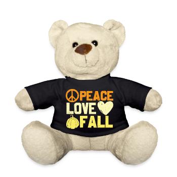 Peace Love Fall Happy Fall - Teddy Bear - black - Front