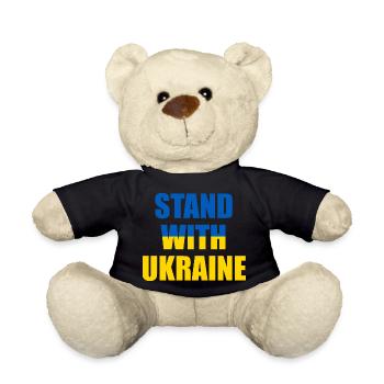 Soutenez l’Ukraine Paix pas de guerre - Nounours - noir - Devant