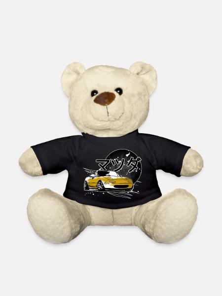 Voiture japonaise Miata Mx5 jaune - Nounours - noir