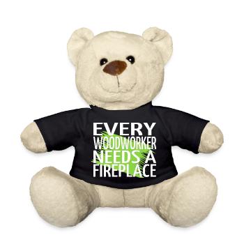 marteau-piqueur présente de fiers t-shirts de crâne de charpentier - Nounours - noir - Devant