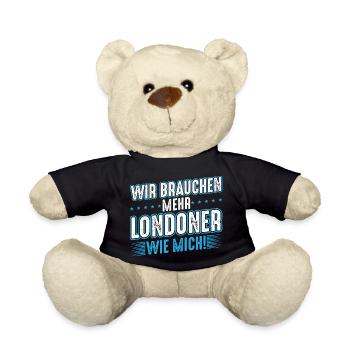 London | Wir brauchen mehr Londoner wie mich - Teddy - Schwarz - Vorne