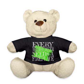 carpenter joke bday woodcutter - Teddy Bear - black - Front