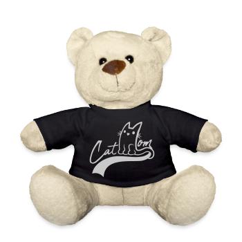 Quote Cat Mom Design - Teddy Bear - black - Front