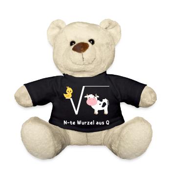 Ente Wurzel aus Kuh, N-te Wurzel aus Q, Mathe Witz - Teddy - Schwarz - Vorne
