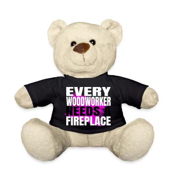 funny woodworking daddesign carpentry - Teddy - Schwarz - Vorne