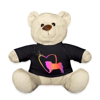 Carlin avec cœur - Nounours - noir - Devant