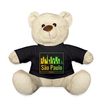 São Paulo Skyline im Neongradient - Teddy - Schwarz - Vorne