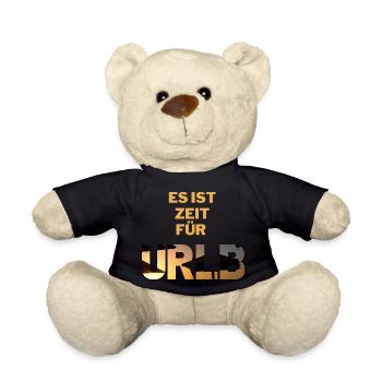 Es ist Zeit für URLB/Urlaub Strand Sonne Ferien - Teddy - Schwarz - Vorne