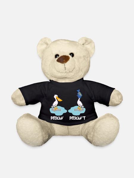 Hauska Pelican Word Game Pelicans Bird Fish - Nalle - musta