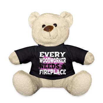 meilleur badge forester blague casque de sécurité - Nounours - noir - Devant