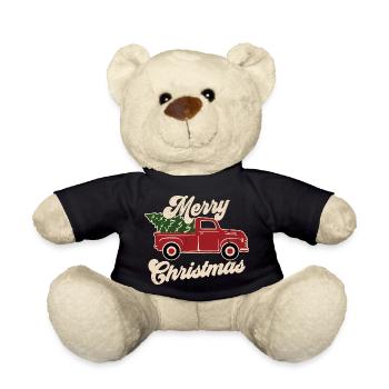 Christmas Groovy Xmas Tree Truck - Merry Christmas - Teddy - Schwarz - Vorne