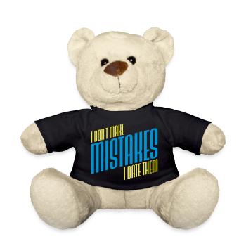 Date Mistakes Quote Logo - Teddy Bear - black - Front