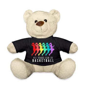 All Roads Lead To Basketball - Teddy Bear - black - Front