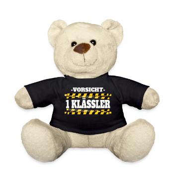 Vorsicht 1 Klässler - Teddy - Schwarz - Vorne