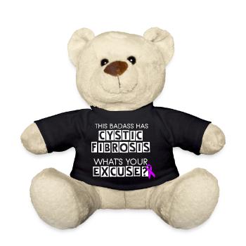 This Badass Has Cystic Fibrosis - Teddy Bear - black - Front