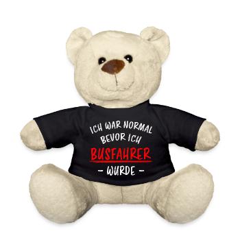 Busfahrer Beruf Lustiger Spruch Linienbus Geschenk - Teddy - Schwarz - Vorne