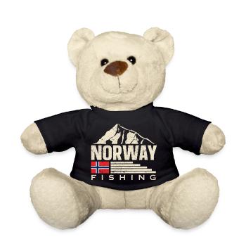 Norwegen Angeln Angler Angeltour - Teddy - Schwarz - Vorne