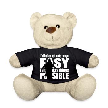 Faith quote - Teddy Bear - black - Front