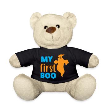 My first boo - halloween humor - Teddy Bear - black - Front