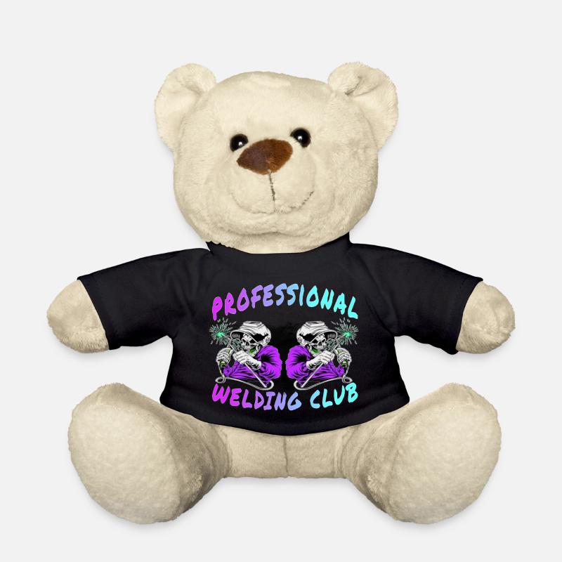 purple professional welding club - Teddy Bear - black