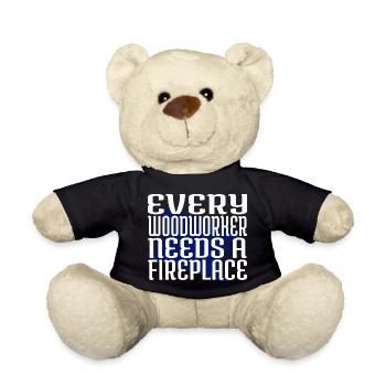fiers t-shirts de crâne de charpentier - Nounours - noir - Devant